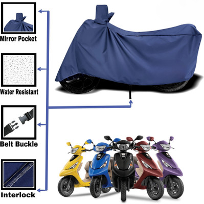 DeepShakshi AUTOMOTIVE Two Wheeler Cover for TVS(Zest 110, Black)