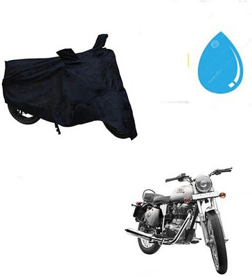 MMSSTAR Waterproof Two Wheeler Cover for Royal Enfield(Bullet 350, Black)