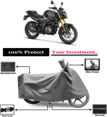 Amexride Two Wheeler Cover for Hero(Xtreme 160 R, Grey)