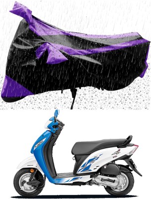 Mdstar Waterproof Two Wheeler Cover for Honda(Activa i, Purple, Black)