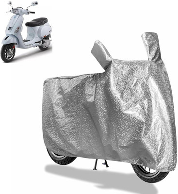 Rhtdm Waterproof Two Wheeler Cover for Vespa(Silver)