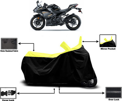 Amexride Two Wheeler Cover for Kawasaki(Ninja 650 BS6, Yellow)