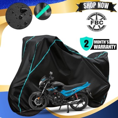 AUTOCAD Waterproof Two Wheeler Cover for Hero(Glamour BS6, Black, Blue)