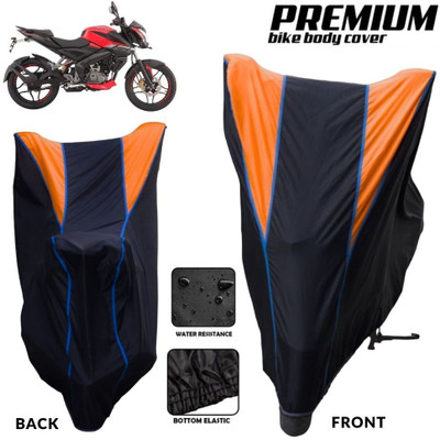 MADAFIYA Two Wheeler Cover for Bajaj(Pulsar 180NS BS6, Black, Orange, Blue)
