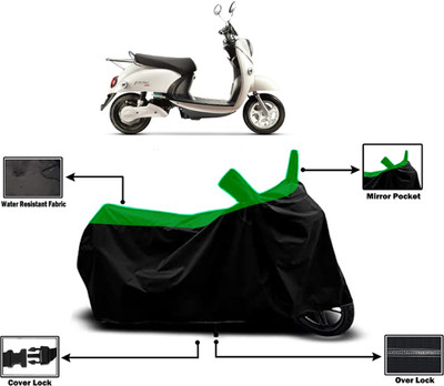 Amexride Two Wheeler Cover for Evolet(Polo BS6, Green)