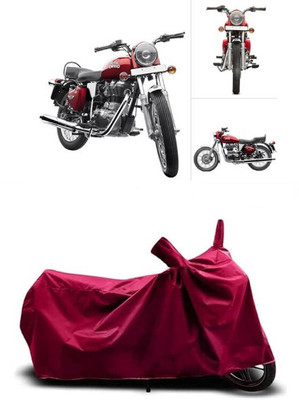 Coxtor Waterproof Two Wheeler Cover for Royal Enfield(Twin spark, Maroon)