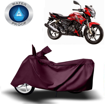 DeepShakshi AUTOMOTIVE Waterproof Two Wheeler Cover for TVS(Apache RTR 160, Maroon)