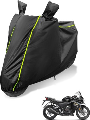 Auto Hub Waterproof Two Wheeler Cover for Honda(CBR 250R, Black)