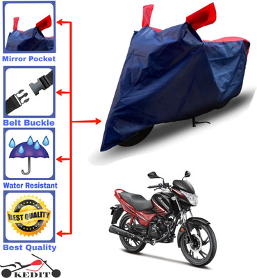 AASHTIK MART Two Wheeler Cover for Hero(Glamour, Red, Blue)