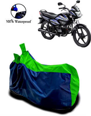 rakku Waterproof Two Wheeler Cover for Hero(Splendor NXG, Green, Blue)