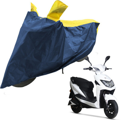 RiderShine Two Wheeler Cover for Techo Electra(Dream Neo, Blue, Yellow)