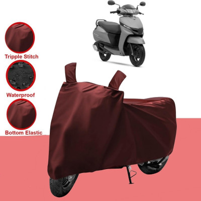 HWSXQAE Two Wheeler Cover for TVS(Maroon)