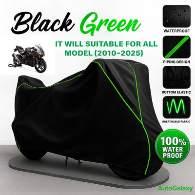 AutoGalaxy Waterproof Two Wheeler Cover for TVS(Apache RR 310, Black)