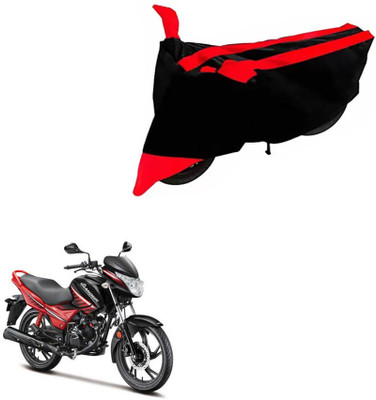 DeepShakshi AUTOMOTIVE Two Wheeler Cover for Hero(Glamour, Black, Red)