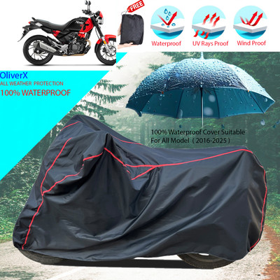 OliverX Waterproof Two Wheeler Cover for Hero(Xpulse 200T, Black)