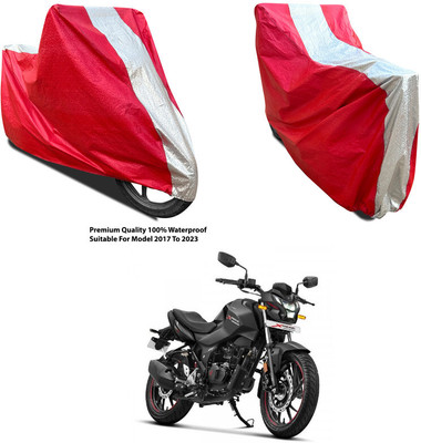 AutoGalaxy Waterproof Two Wheeler Cover for Hero(Xtreme 160 R, Silver, Red)