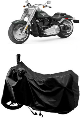 AutoKick Two Wheeler Cover for Harley Davidson(Fat Boy, Black)