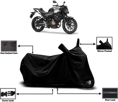 Amexride Two Wheeler Cover for Honda(CB500F, Black)