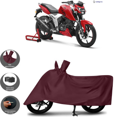 WMIZEXA Waterproof Two Wheeler Cover for TVS(Apache RTR 160 4V, Maroon)