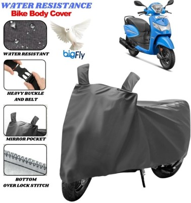 Big fly Two Wheeler Cover for Hero(Pleasure, Grey)