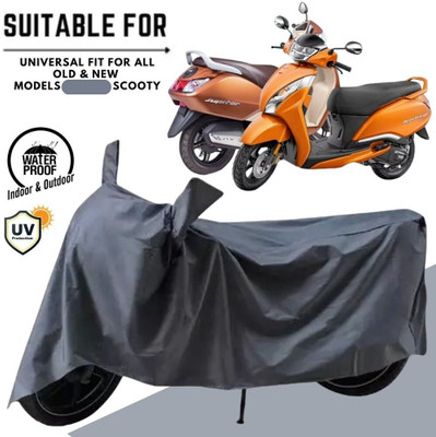 ZAQE Waterproof Two Wheeler Cover for TVS(Jupiter 125, Grey)