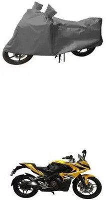 Tritika Waterproof Two Wheeler Cover for Bajaj(Pulsar NS 200, Grey)