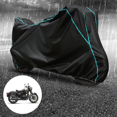 CODOKI Waterproof Two Wheeler Cover for Royal Enfield(Classic Stealth Black, Black)