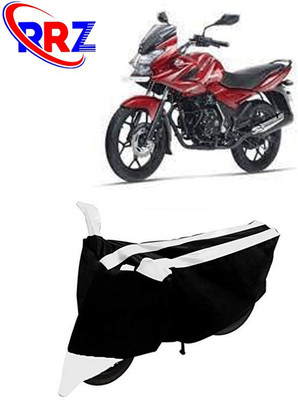 RRZ Waterproof Two Wheeler Cover for Bajaj(Discover 150 f, Black, White)