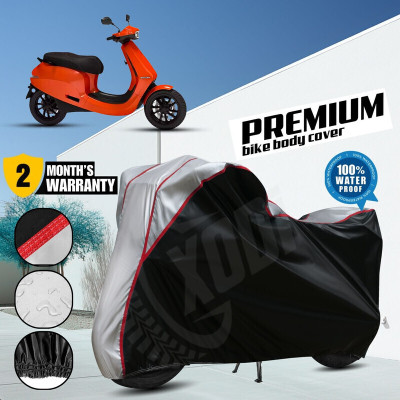 xodi Waterproof Two Wheeler Cover for Ola(Black, Silver)