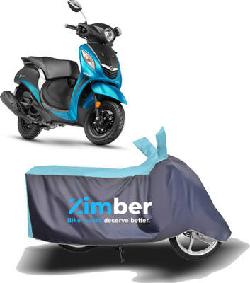 APNEK Two Wheeler Cover for Yamaha(Fascino, Blue, Grey)