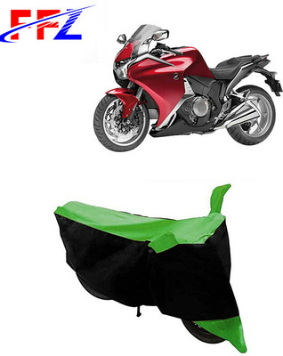 FFZ Two Wheeler Cover for Honda(VFR 1200F, Black, Green)