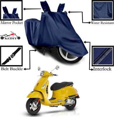 KEDIT Two Wheeler Cover for Vespa(Vespa VXL 150, Blue)
