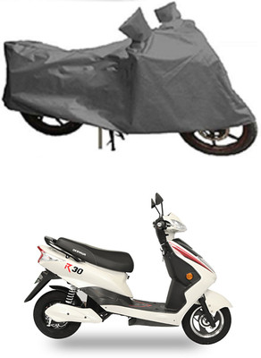 Mdstar Waterproof Two Wheeler Cover for Okinawa(R30 electric scooter, Grey)