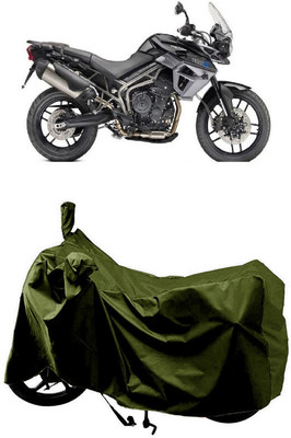 SUGASHRI Waterproof Two Wheeler Cover for Triumph(Tiger 800 XR, Green)