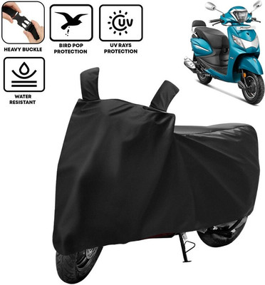 kerwa Two Wheeler Cover for Hero(Pleasure Plus, Black)