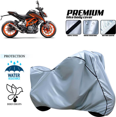 GOSHIV-car and bike accessories Waterproof Two Wheeler Cover for KTM(250 Duke, Silver)