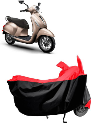 KEDIT Two Wheeler Cover for Bajaj(Chetak, Red)