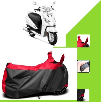 WMIZEXA Two Wheeler Cover for Hero(Destini 125, Black, Red)