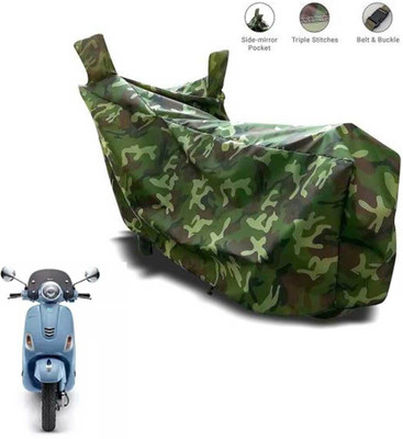 Aamaya Store Waterproof Two Wheeler Cover for Vespa(Elegante BS6, Green)