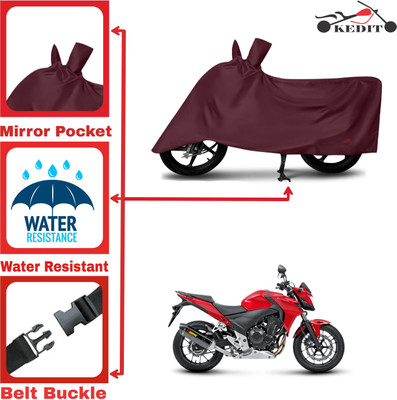 AASHTIK MART Two Wheeler Cover for Honda(CB 500, Maroon)