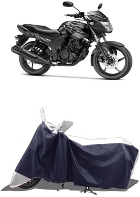 SUGASHRI Waterproof Two Wheeler Cover for Yamaha(SZ-RR V BS6, White, Blue)