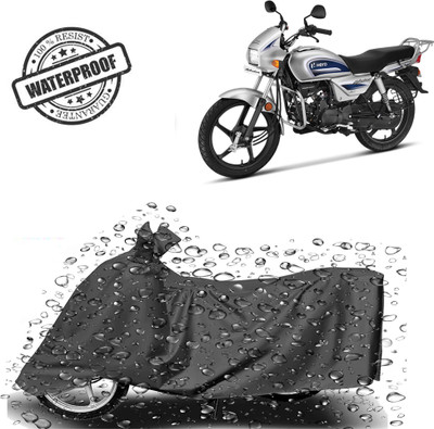 ROYAL AUTO MART Waterproof Two Wheeler Cover for Hero(Splendor Plus, Grey)
