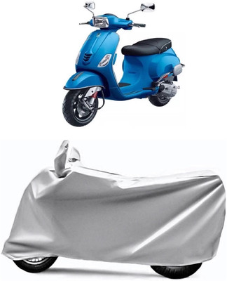 AUCTIMO Two Wheeler Cover for Piaggio(Vespa SXL, Silver)