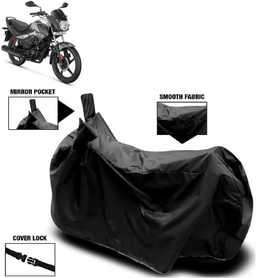 MMSSTAR Waterproof Two Wheeler Cover for Hero(Passion Pro i3S, Black)