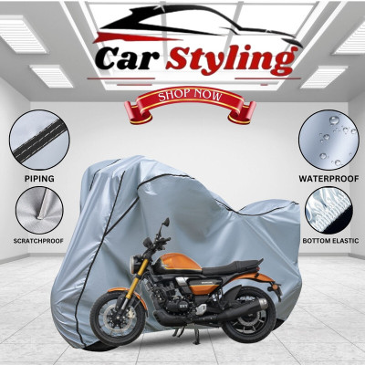 Car Styling Waterproof Two Wheeler Cover for TVS(Silver, Black)