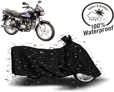 Autoinnovation Waterproof Two Wheeler Cover for Hero(Splendor Plus, Black)