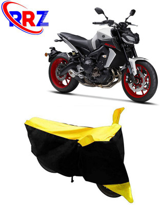 RRZ Waterproof Two Wheeler Cover for Yamaha(MT 9, Black, Yellow)