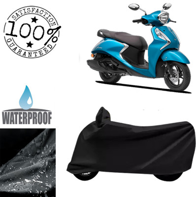 Autoinnovation Waterproof Two Wheeler Cover for Yamaha(Fascino 125, Black)