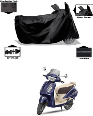 CODOKI Waterproof Two Wheeler Cover for TVS(Jupiter, Black)