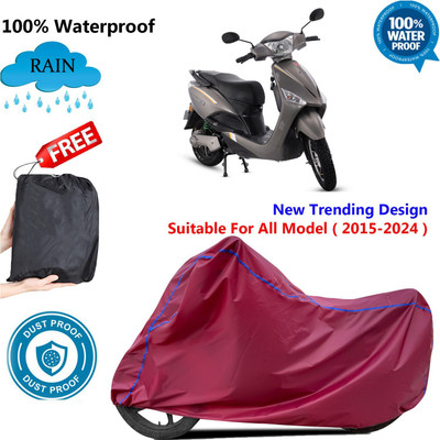 AutoGalaxy Waterproof Two Wheeler Cover for Hero(Electric Optima BS6, Maroon)